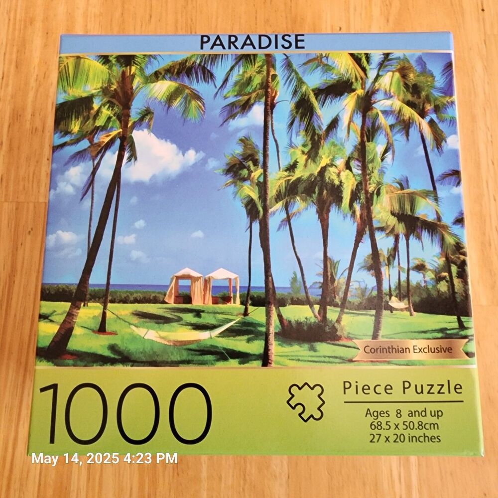 Paradise Jigsaw 1000 Piece Scenic Tropical Landscape Ocean Beach Puzzle New Box